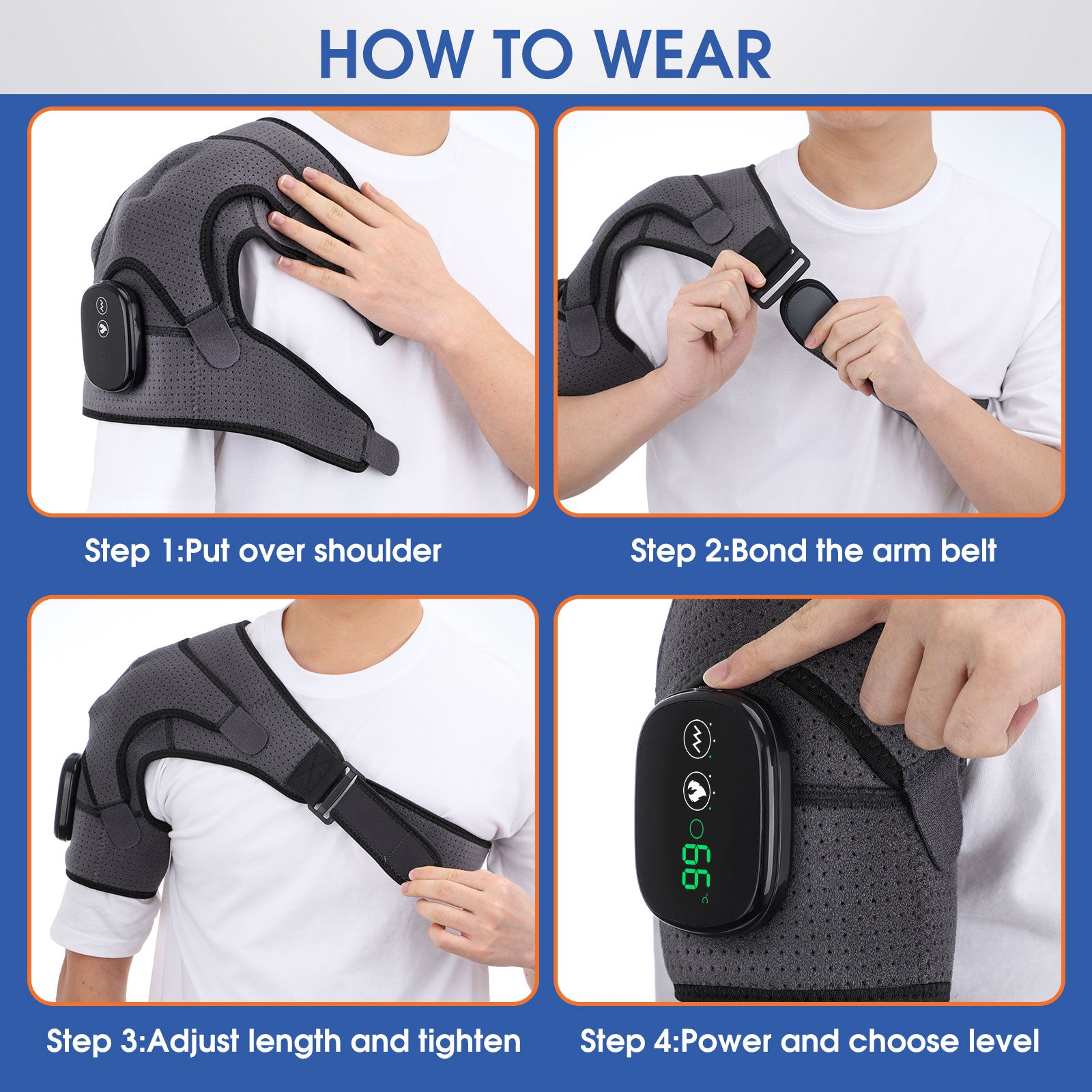 Electric Heating Shoulder Massager and Support Belt