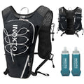 Running Hydration Vest with 500ml Soft Flask – Lightweight, Reflective, Unisex (Black)